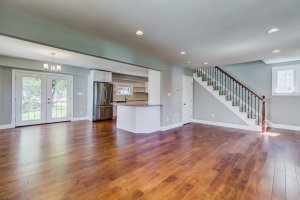 We used an LVL beam to open us the living area into the kitchen