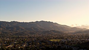 aerial view of houses in thousand oaks