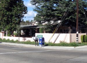 home on the corner of a street in ojai