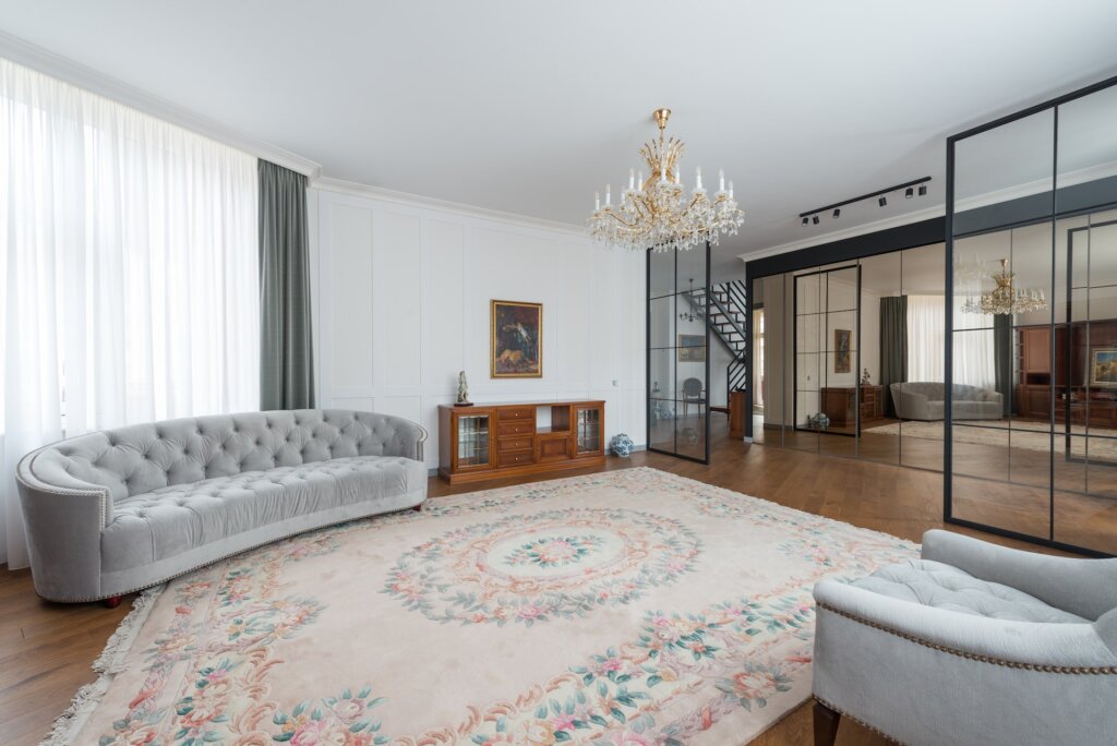 a spacious, modern living room