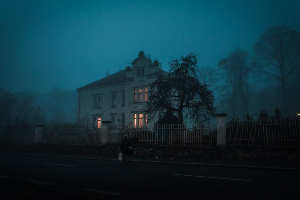 A creepy old house.