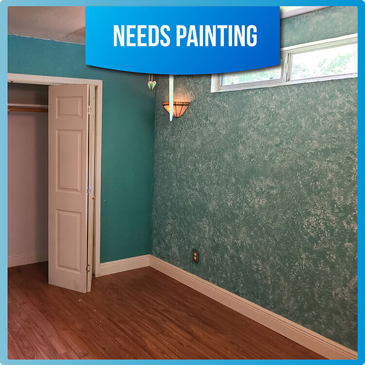 Room with outdated paint