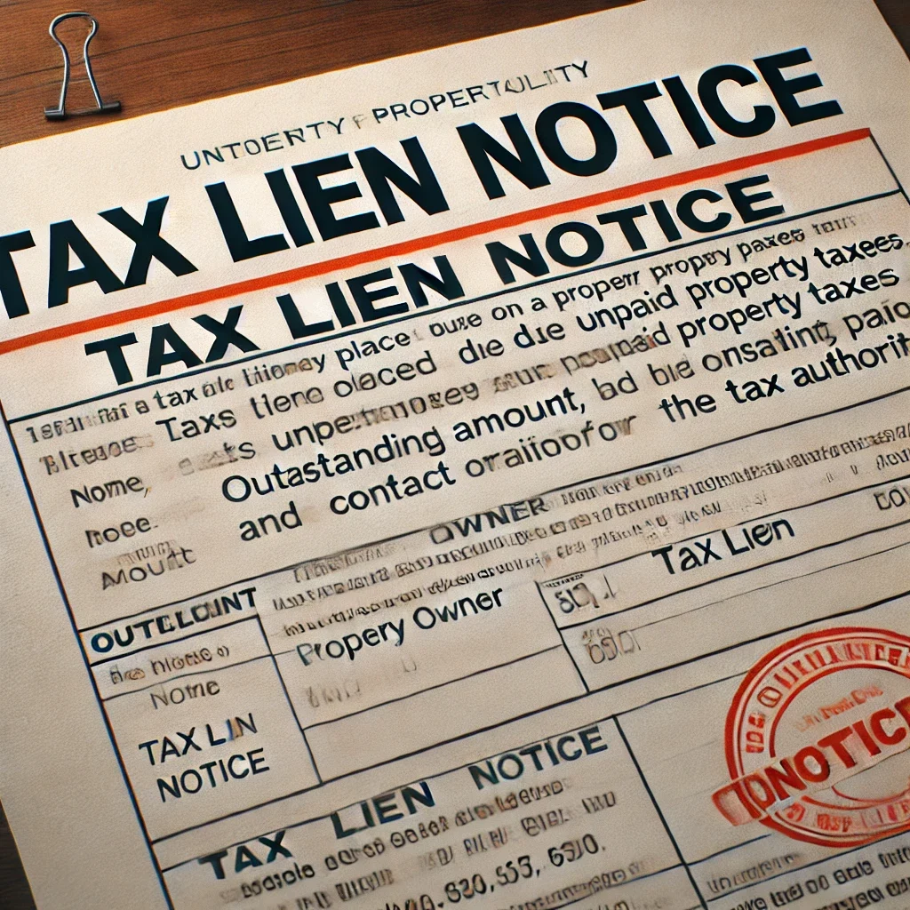 Tax lien notice