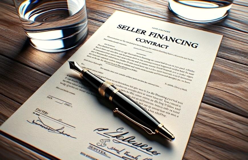 Property-seller-reviewing-a-real-estate-promissory-note-before-selling-the-note-for-cash