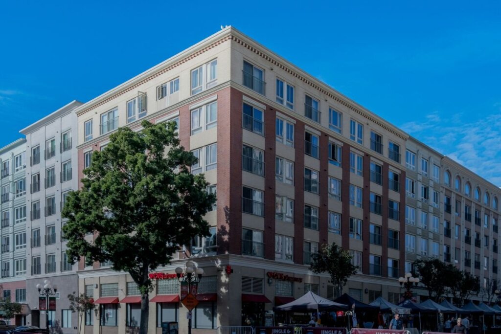 Downtown San Diego residential building representing property securing a California trust deed