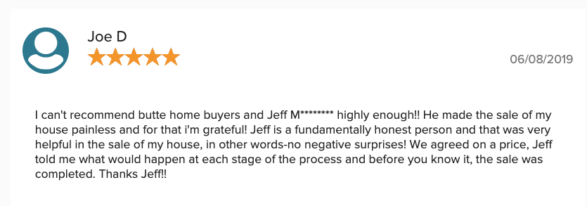 Butte Home Buyers - Testimonials 9