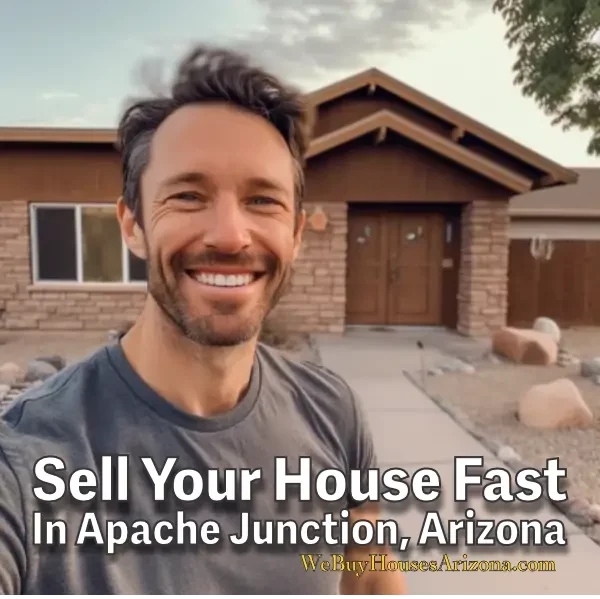 Happy home seller Peter snaps a selfie in Apache Junction, AZ. He just sold his house to We Buy Houses Arizona for cash.