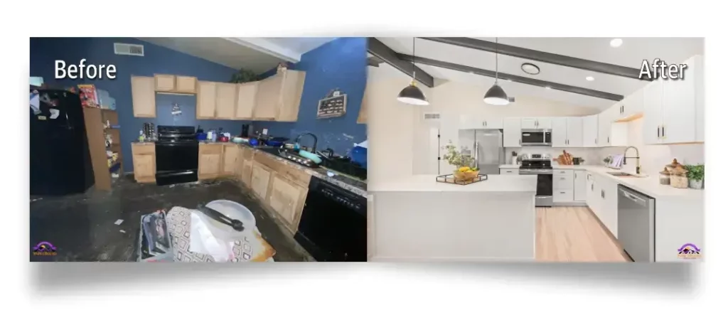 We Buy Houses Arizona's before and after a remodel.