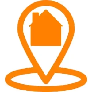 We Buy Houses Arizona Orange Map Pin.