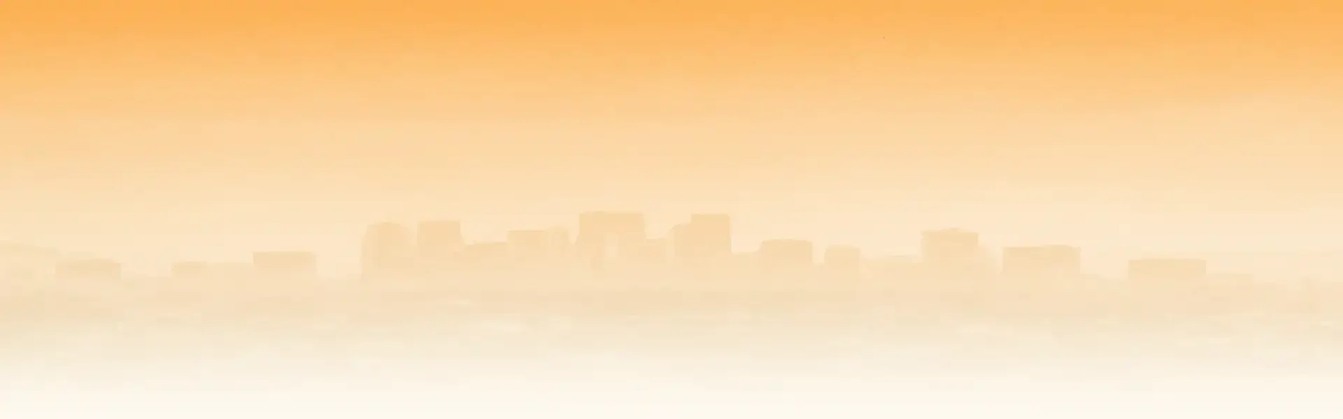 Soft orange-to-white gradient with Phoenix skyline overlay used to transition into testimonial section on Phoenix home buyer webpage
