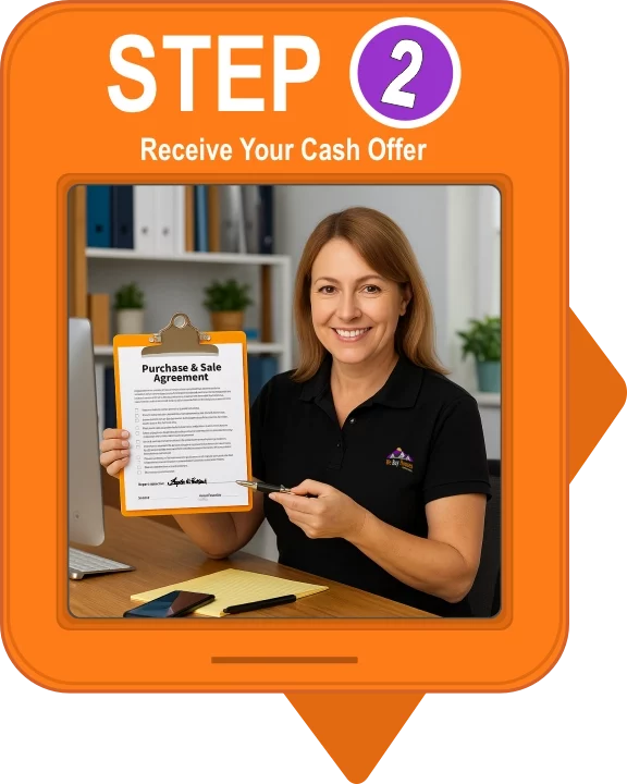 We Buy Houses Arizona: 3-step home-selling process. Step 2: Receive your cash offer.