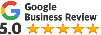 Google Reviews 5-star rating badge.
