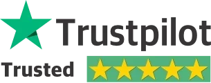 Trustpilot 5-star rating badge.