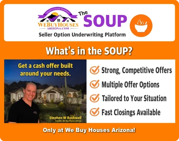 SOUP - Seller Option Underwriting Platform tool from We Buy Houses Arizona. List what it does for the home seller.