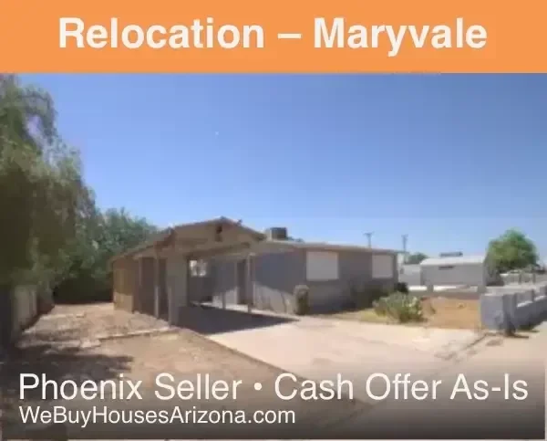 Maryvale Phoenix AZ — 7943 W Pinchot Ave — relocation house sold for cash — We Buy Houses Arizona