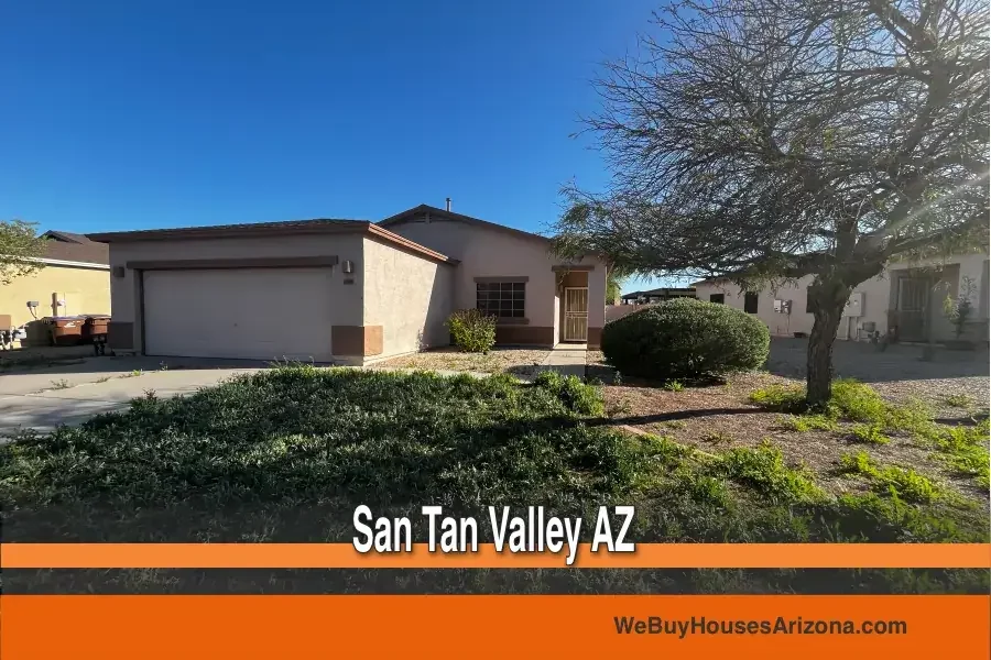We bought this house at 1949 E Saddle Dr, San Tan Valley AZ 85143 - cash sale as-is