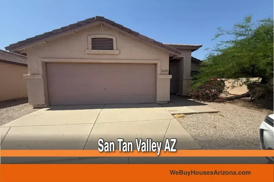 We bought this house at 31130 N Claridge Cir, San Tan Valley AZ 85143 - cash sale as-is