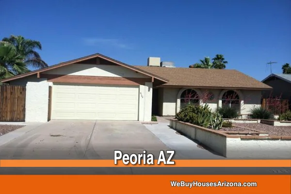 Single-story house with arched windows at 9765 N. 68th Dr, Peoria, AZ, bought by We Buy Houses Arizona in 2005.