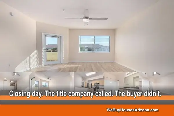 The empty Phoenix condo We Buy Houses Arizona bought three days after an online cash-offer company canceled on closing day.