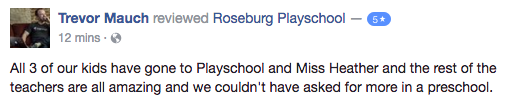 roseburg playschool coop reviews
