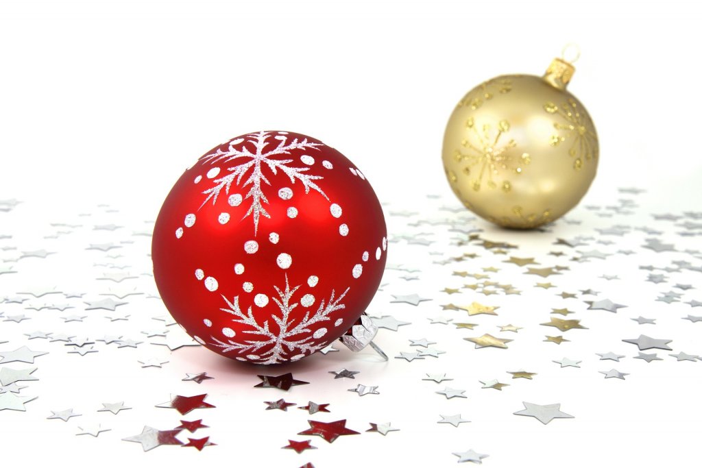 Holiday party ornaments