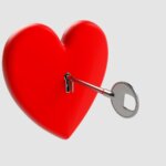 Heart with key