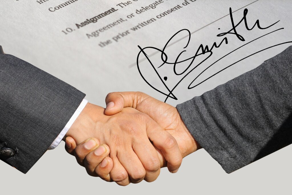 Trust with a hand shake