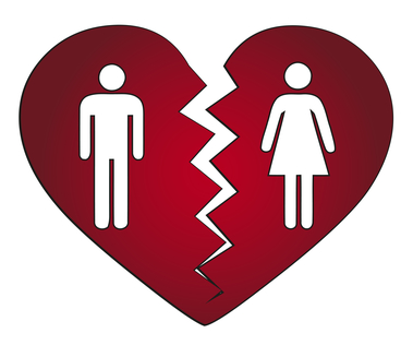 Arguing couple divorce