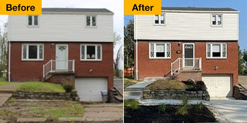 before and after photo of home exterior 2