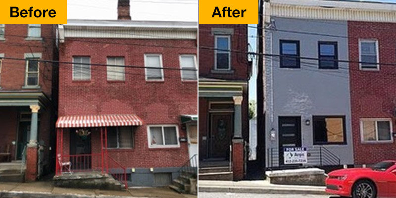 before and after photo of home exterior 3