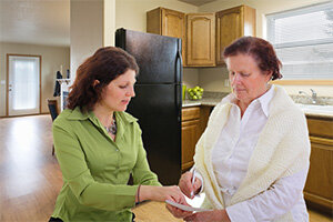 Landlord Having a Discussion with Tenants
