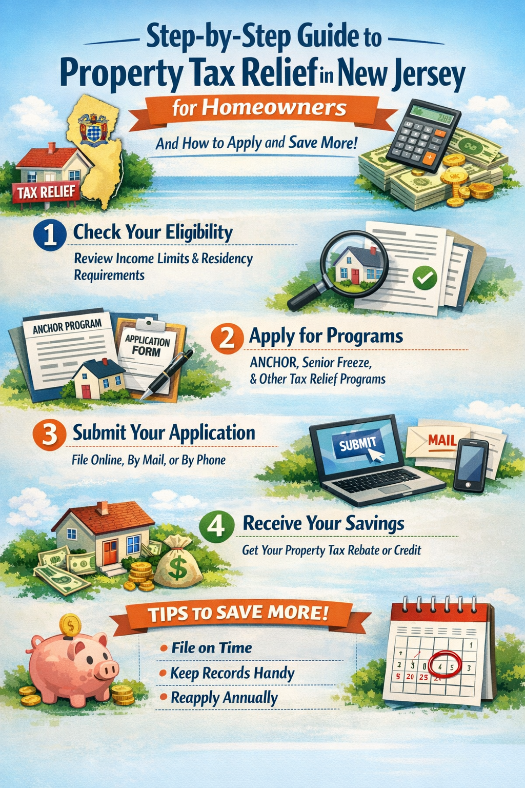 Step-by-Step Guide to Property Tax Relief in New Jersey for Homeowners And How to Apply and Save More