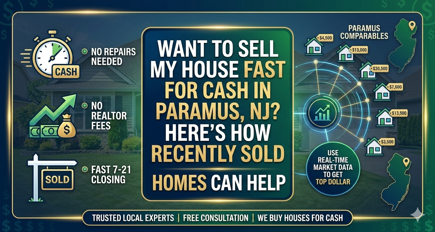 Want to Sell My House Fast for Cash in Paramus, NJ? Here’s How Recently Sold Homes Can Help