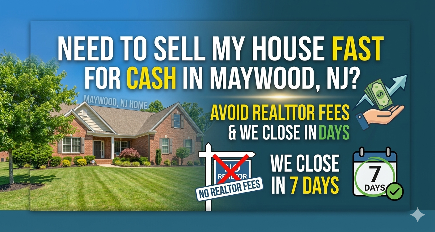 Need to Sell My House Fast For Cash in Maywood, NJ ? Avoid Realtor Fees & We Close in 7 Days