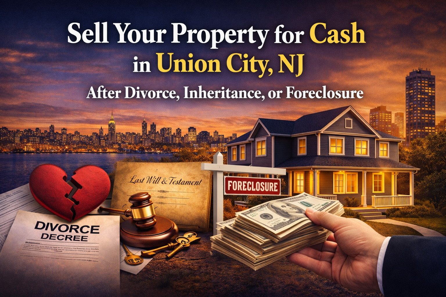 Sell Your Property for Cash in Union City, NJ After Divorce, Inheritance, or Foreclosure