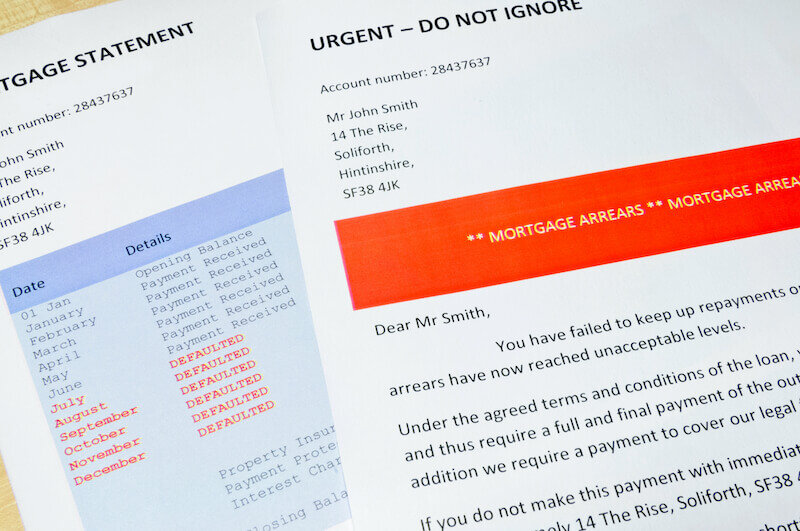 Notice of mortgage non-payment in Wisconsin