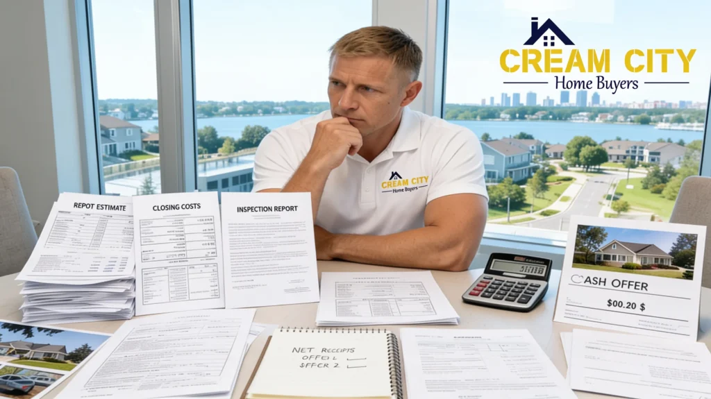 Opendoor vs Cash Buyer in Milwaukee - owner confused looking at the spate of offers