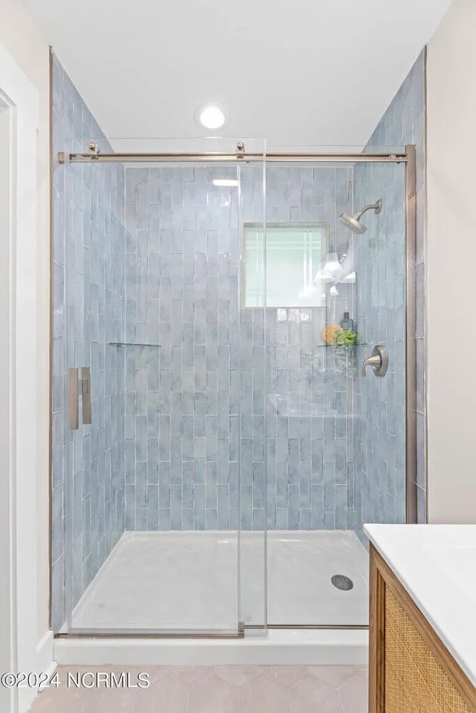 New shower in a renovated Wilmington, NC house
