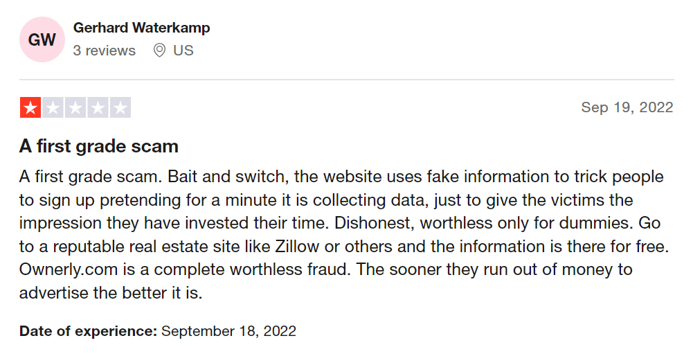 Ownerly scam