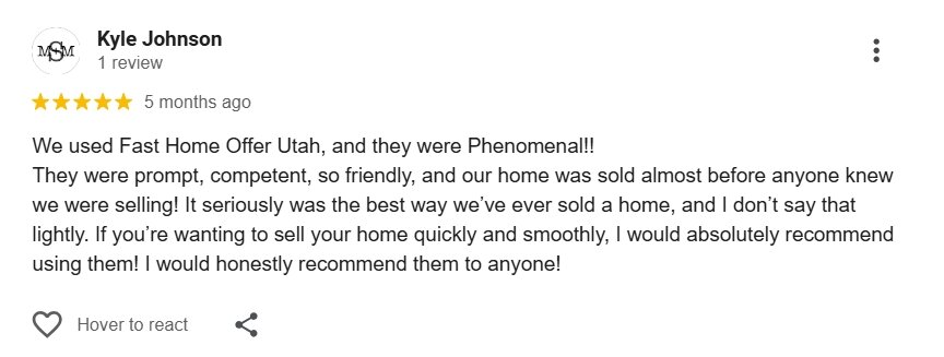 positive testimonial Salt Lake City