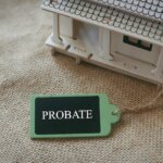 model house with probate tag - house in probate