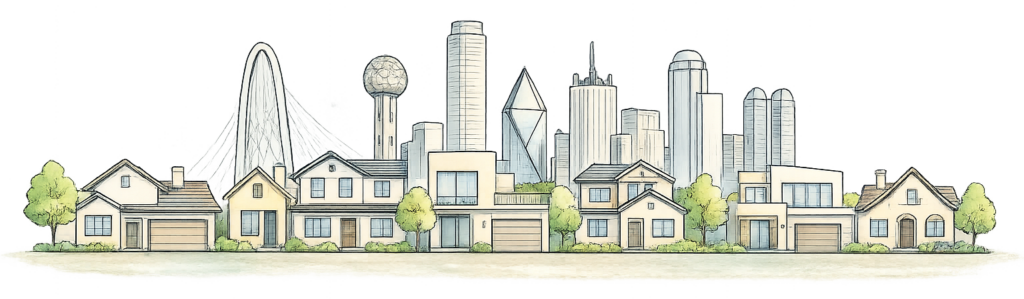 DFW city and houses