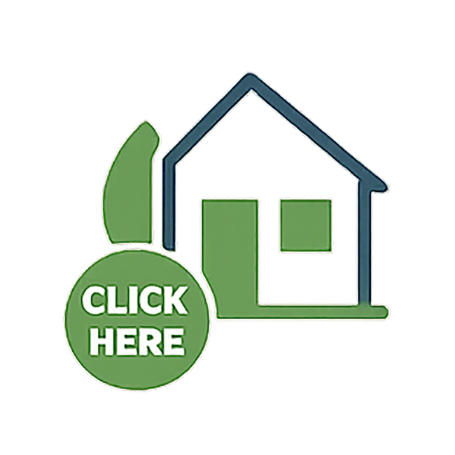 inheritance house icon with a click here stamp