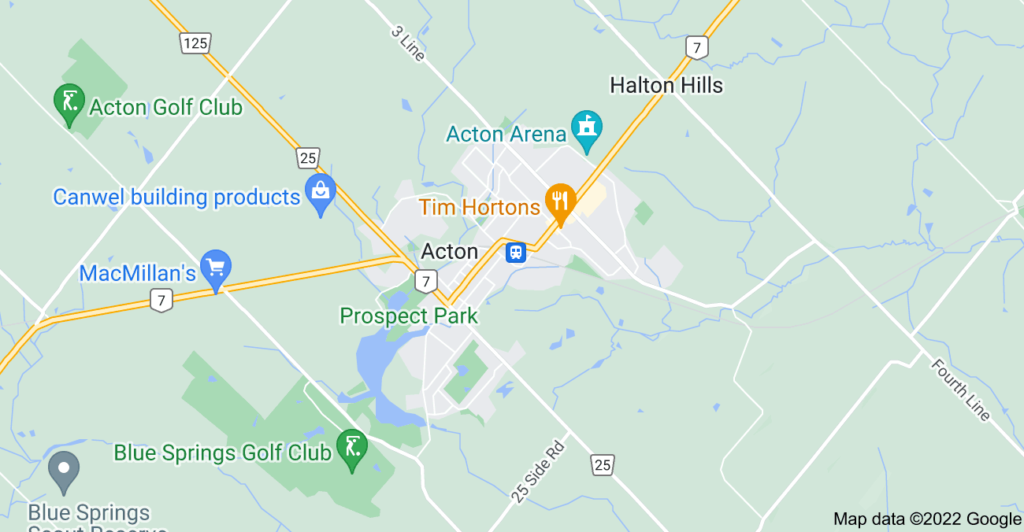 Acton, Ontario map
