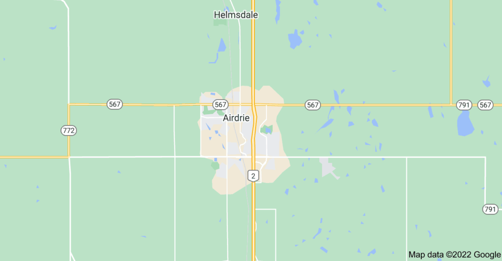 Airdrie, Alberta map