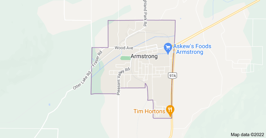 Armstrong, British Columbia map