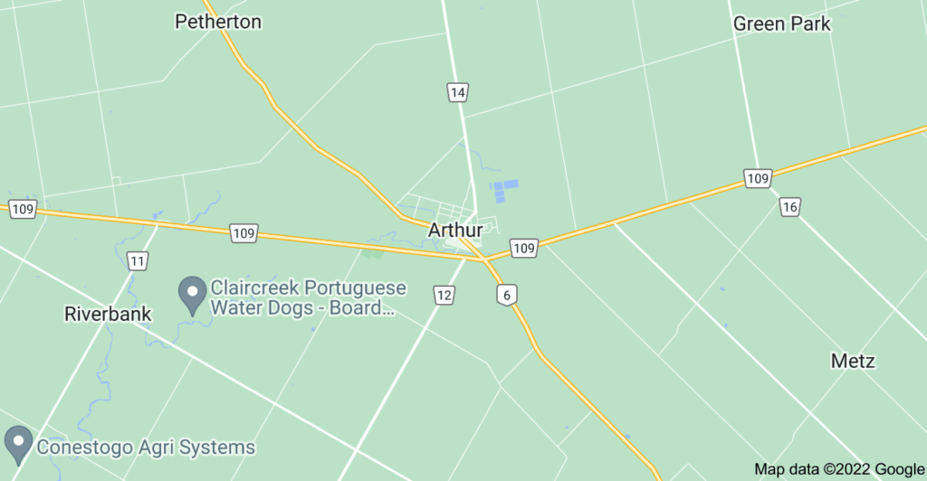 Arthur, Ontario map
