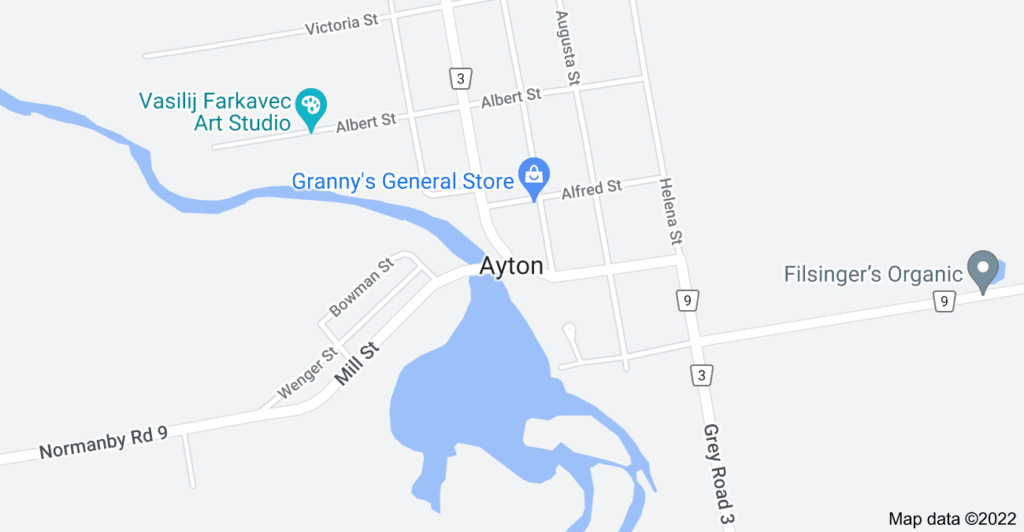 Ayton, Ontario map