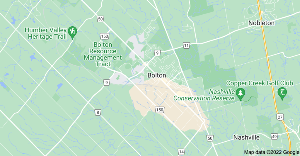 Bolton, Ontario map