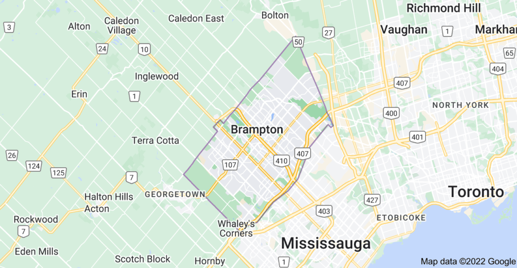 Brampton, Ontario map